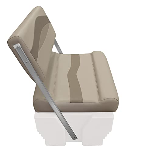 Wise BM1152-1066 Premier Series Pontoon Flip-Flop Seat Cushion Set, Stone/Mocha Java/Khaki