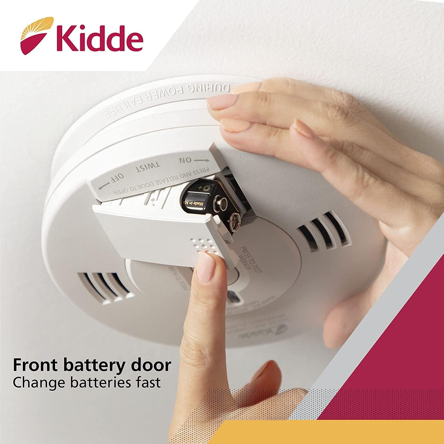 Kidde Smoke & Carbon Monoxide Detector, Hardwired, Interconnect Combination Smoke & CO Alarm with Battery Backup, Voice Alert Pack of 2