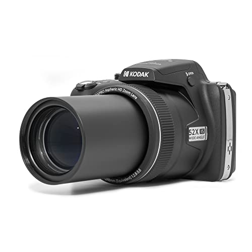 Kodak PIXPRO Astro Zoom AZ528-BK 16 MP Digital Camera with 52x Optical Zoom 24mm Wide Angle Lens 6 fps Burst Shooting 1080P Full HD Video Wi-Fi Connectivity and a 3" LCD Screen (Black)