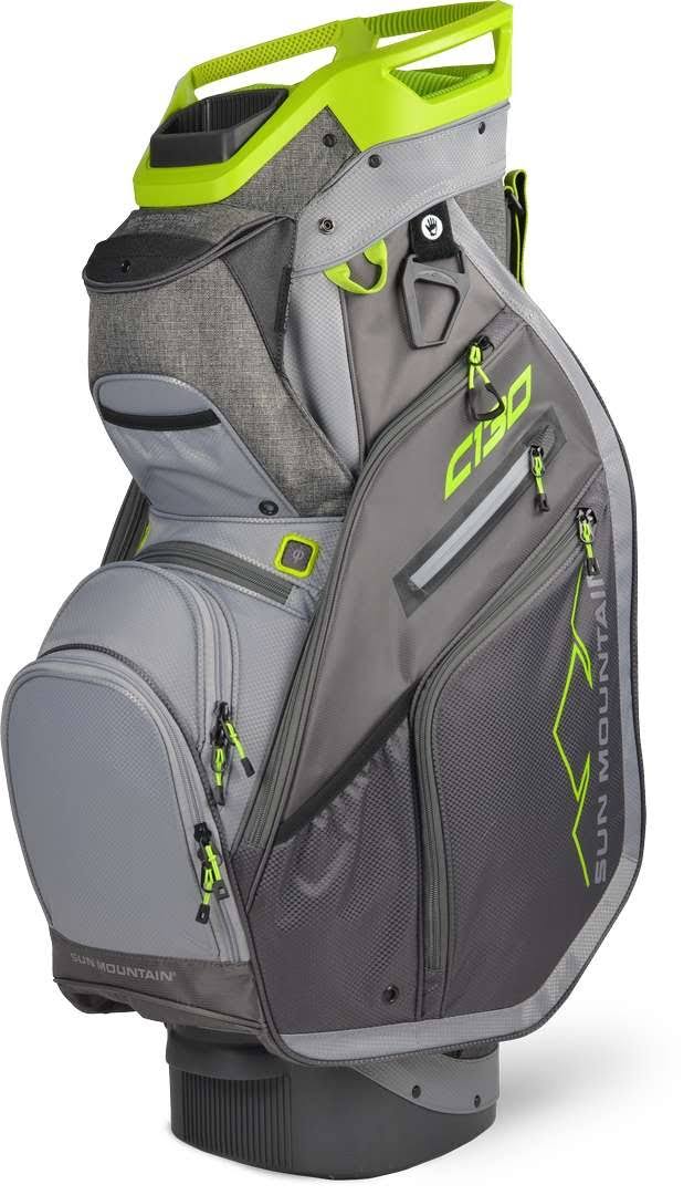 Sun Mountain C-130 Cart Bag - Black/Charcoal/White/Red