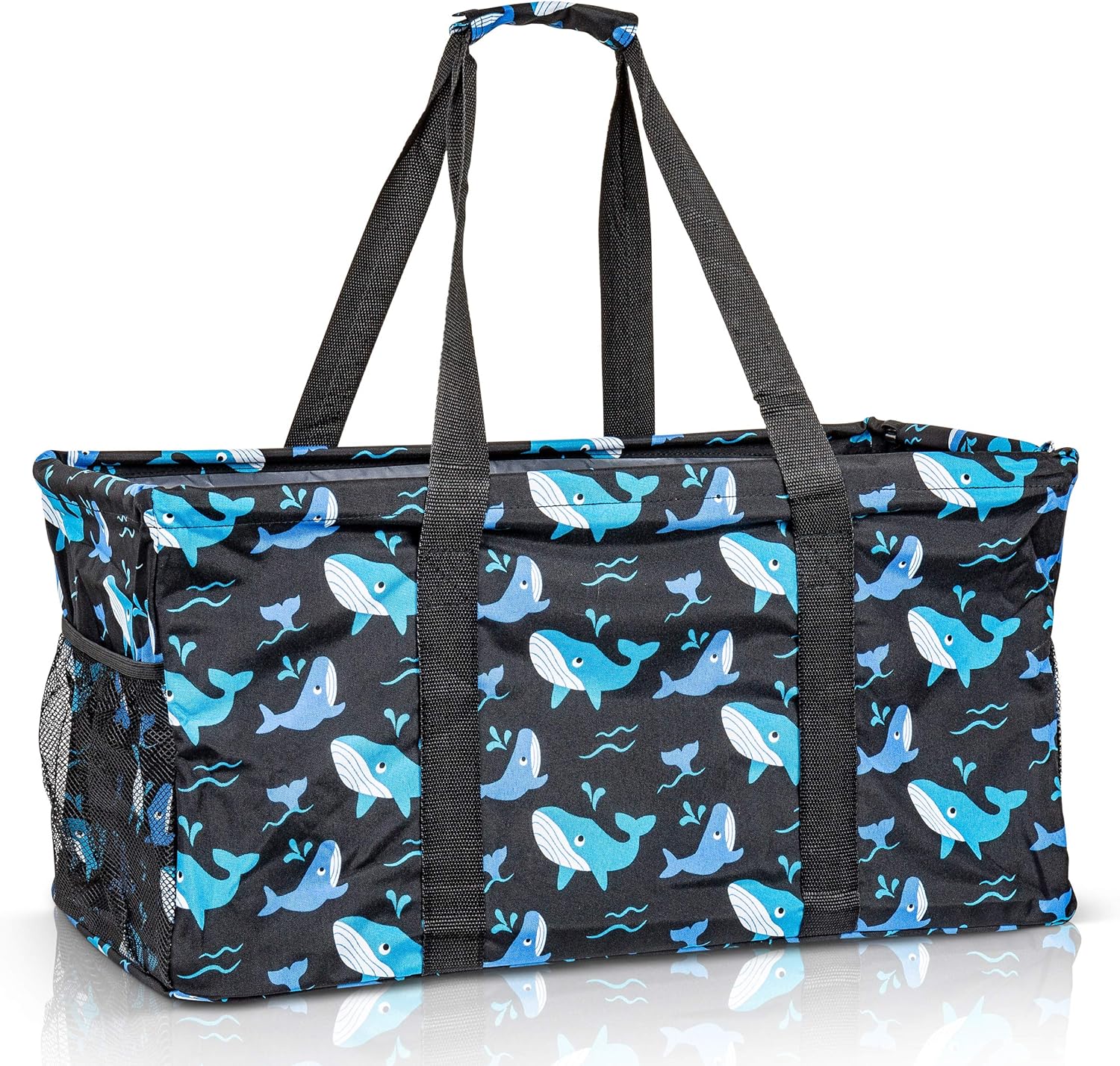 Extra Large Utility Tote Bag - Oversized Collapsible Pool Beach Canvas Basket