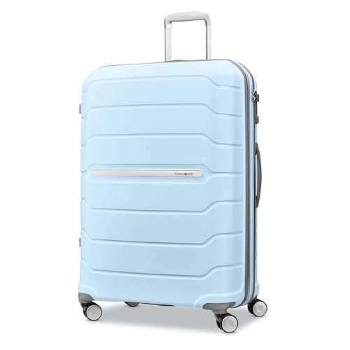 Samsonite Freeform 21-Inch Hardside Carry-On Luggage - Hardshell Carry-On Suitcase - TSA, Airline-Approved - Expandable Hard Shell, Smooth Rolling Spinner Wheels for Lightweight Travel - Navy