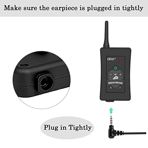 Referee Communication System, Professional FBIM Referee Headsets with Earphone for Soccer Volleyball Ofiicial Football Handball (1 Pack)