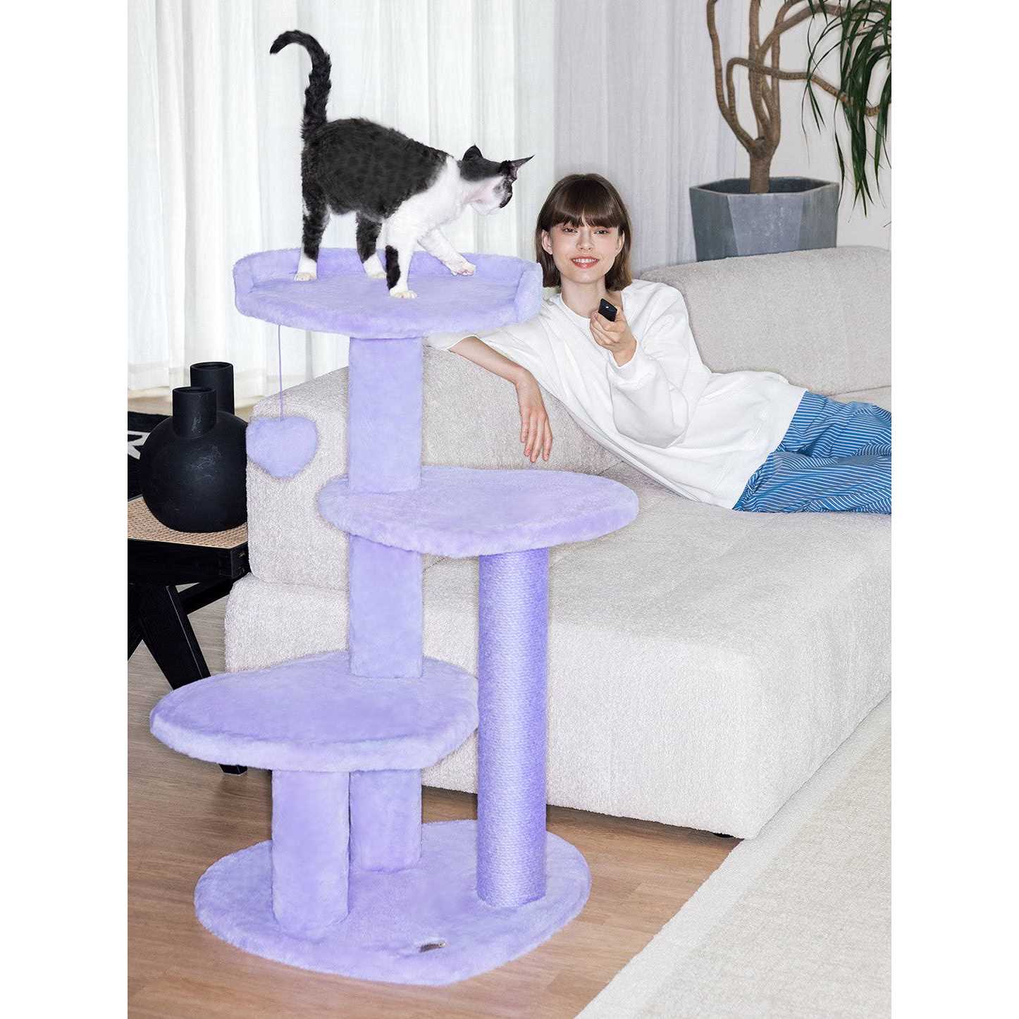 Heartpurrple Cat Climber Tree by Vetreska - Pet Supplies online store