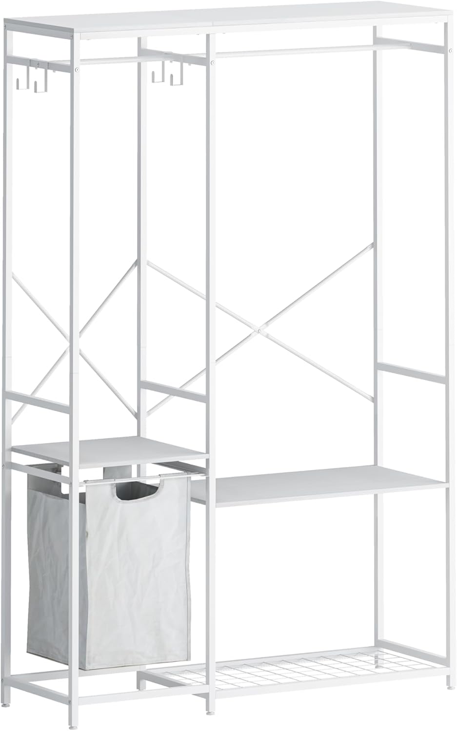 Portable Wardrobe Closet, 47.2" L x 15.8" W x 72.1" H, Multi-Functional Clothes Rack, 42.8 lbs