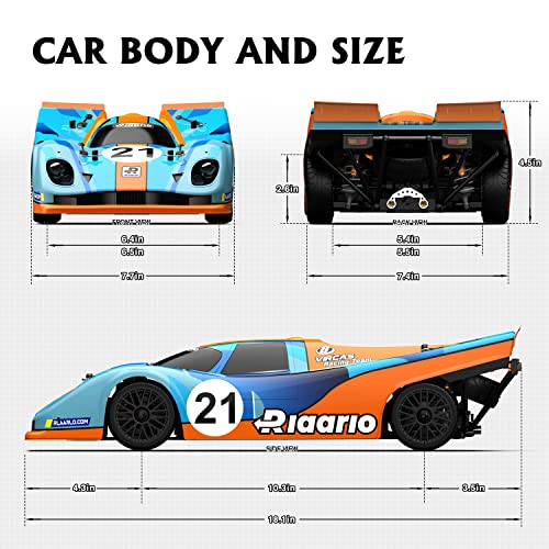RLAARLO 1/14 Brushless Fast RC Cars for Adults, Top Speed 60+ MPH RC Truck, All Terrain Remote Control Car Hobby Off-Road Remote Control Truck 4x4 Monster Trucks with 3S Battery