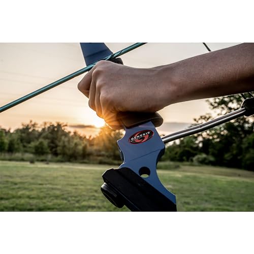 Genesis Original Lightweight Left Handed Archery Compound Bow w/ Adjustable Aluminum Riser, Cam Draw Weight, & Draw Length for Kids and Adults, Yellow