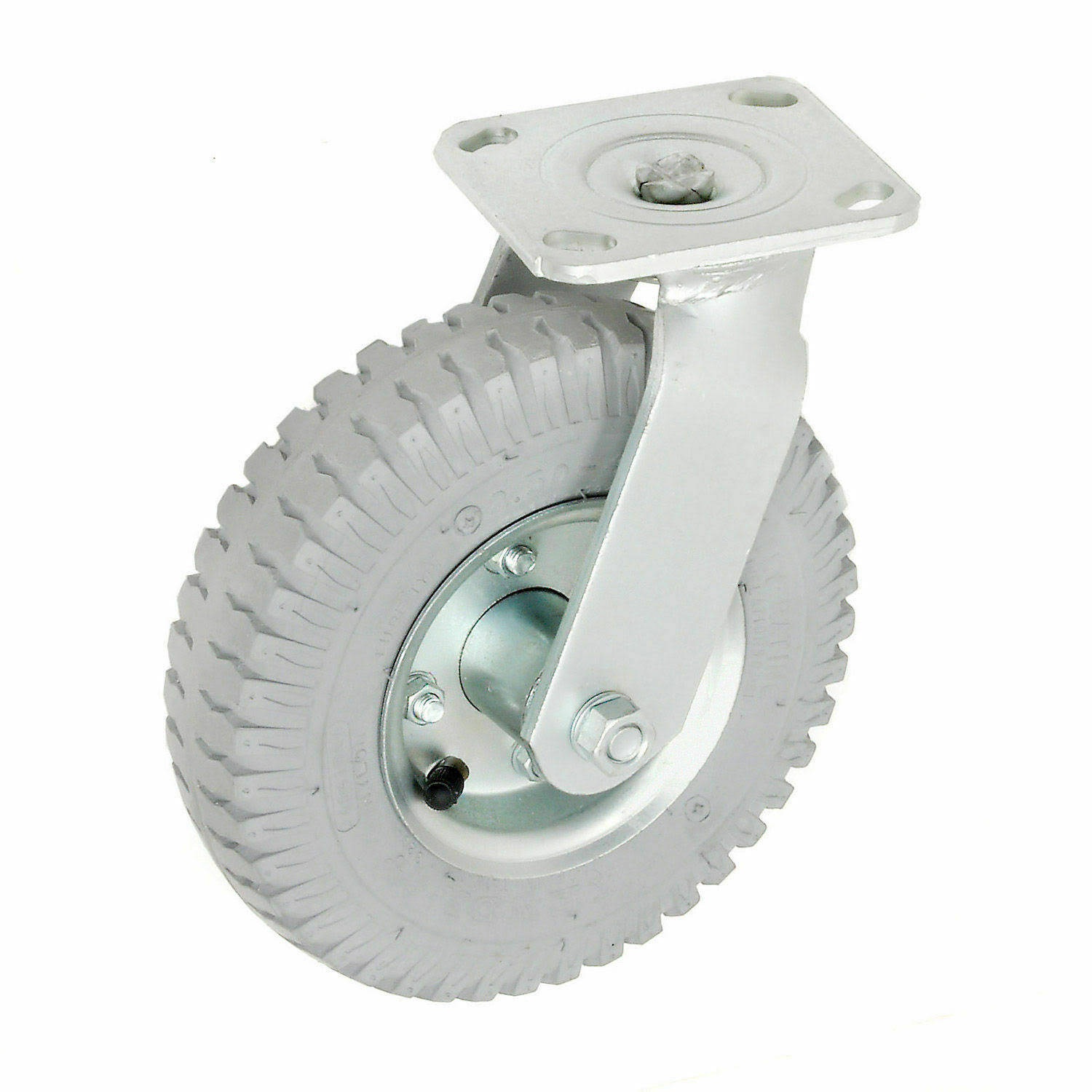 8 Full Pneumatic Wheel, Swivel Plate Caster, 300 lb. Capacity