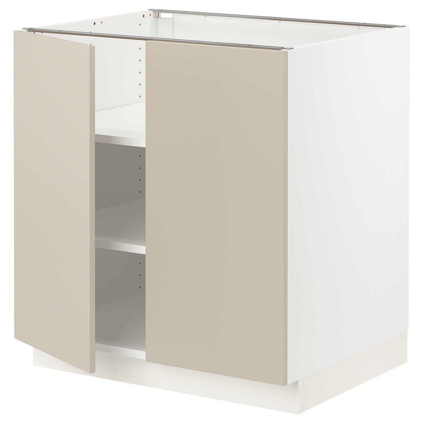 IKEA - SEKTION Base Cabinet with shelves/2 Doors, white/Havstorp Beige, 30x24x30 59420971