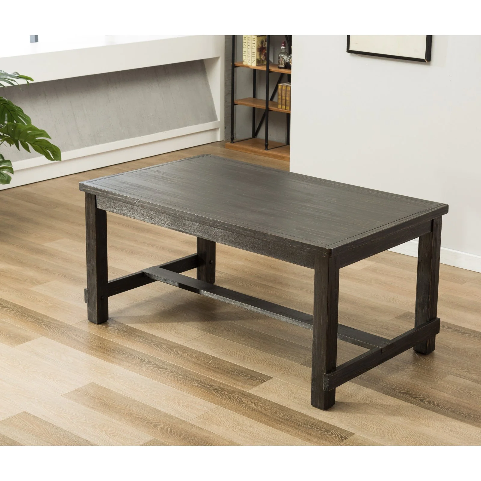 Roundhill Furniture Lotusville 64 in. Rectangular Wooden Dining Table
