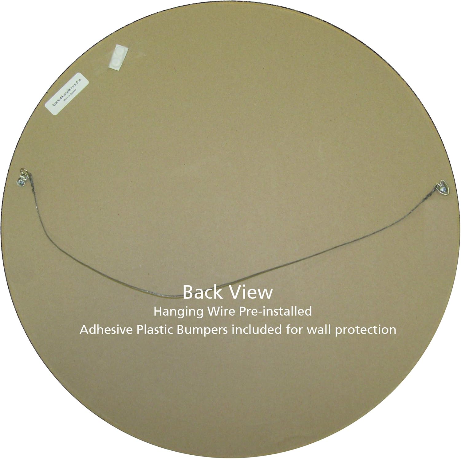 Round Beveled Wall Mirror for Home Decor - Boulevard Style - Rubbed Black - 38x38 Outside Dimensions