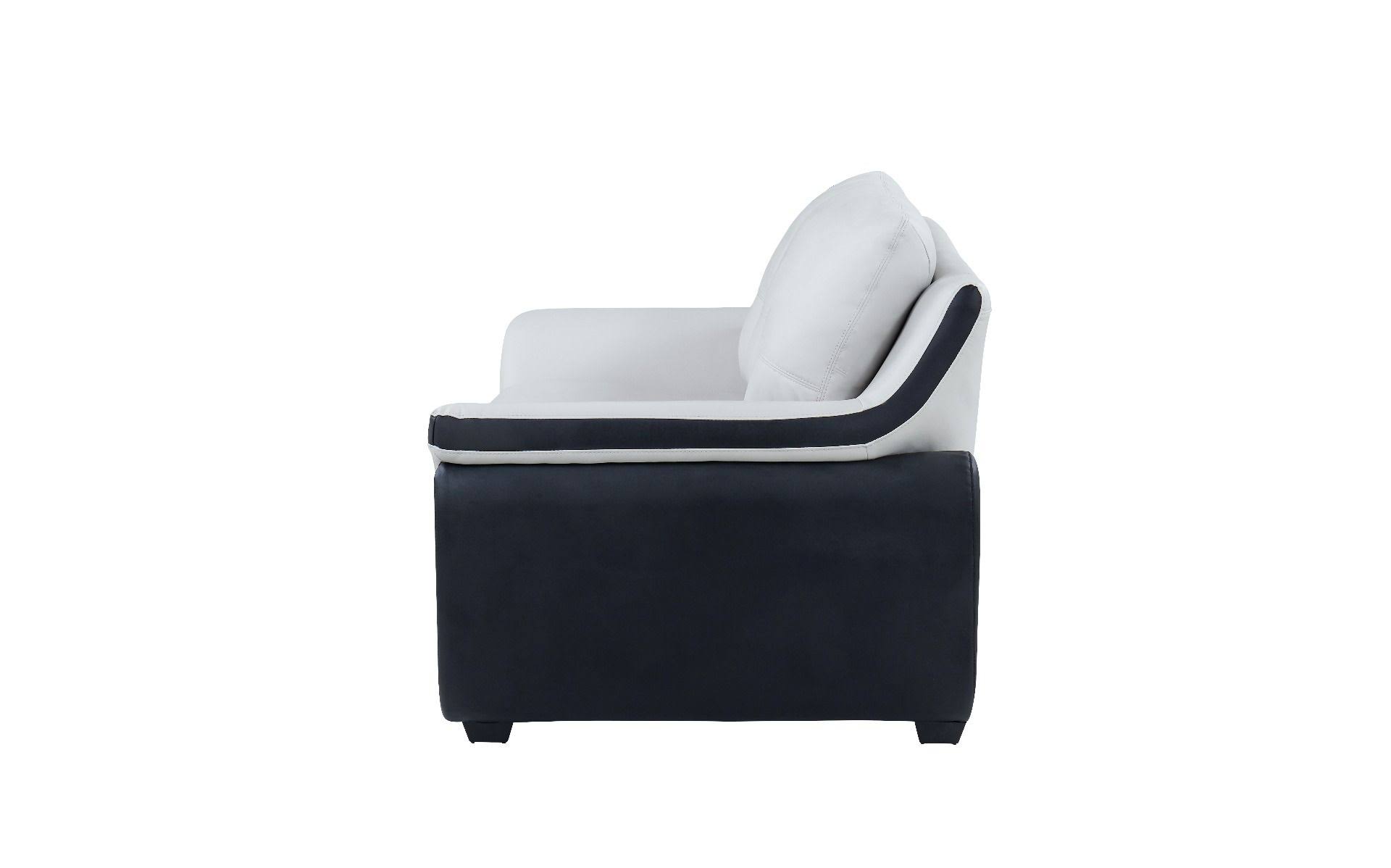 Natalie Light Gray/Black Loveseat from Global Furniture USA