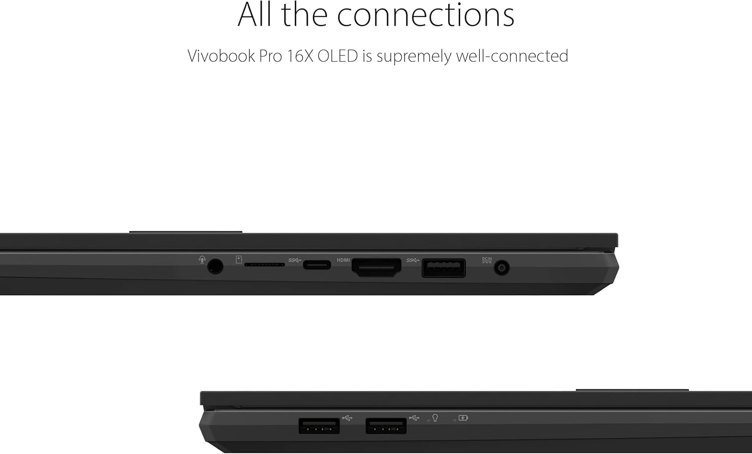 ASUS VivoBook Pro 16X OLED Slim Laptop, 16" 4K 16:10 Display, AMD Ryzen 9 6900H CPU, NVIDIA GeForce RTX 3050 Ti, 32GB RAM, 1TB SSD, Windows 11 Home, 0°Black, M7600RE-XB99,Gray