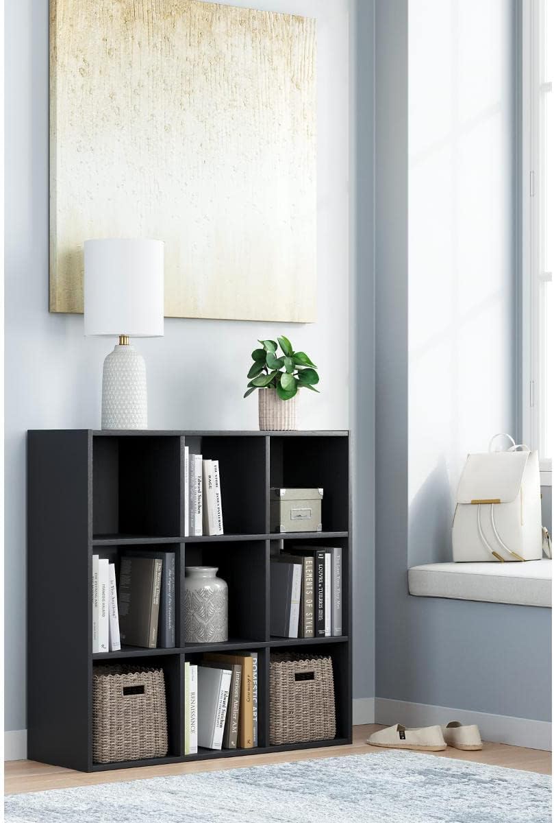 Ashley Furniture Langdrew Eight Cube Organizer, 8, Black