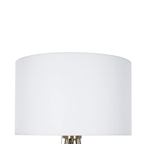 Catalina Lighting 22965-000 Mid-Century Modern Tripod Floor Lamp, Standing Lamp, Living Room Floor Light, LED Bulb NOT Included, 61.25", Antique Brass