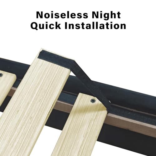 Full Size Bed Frame, Upholstered Platform Bed Frame with LED Light, Adjustable Headboard Tufted, No Box Spring Needed, Easy Assembly, Black