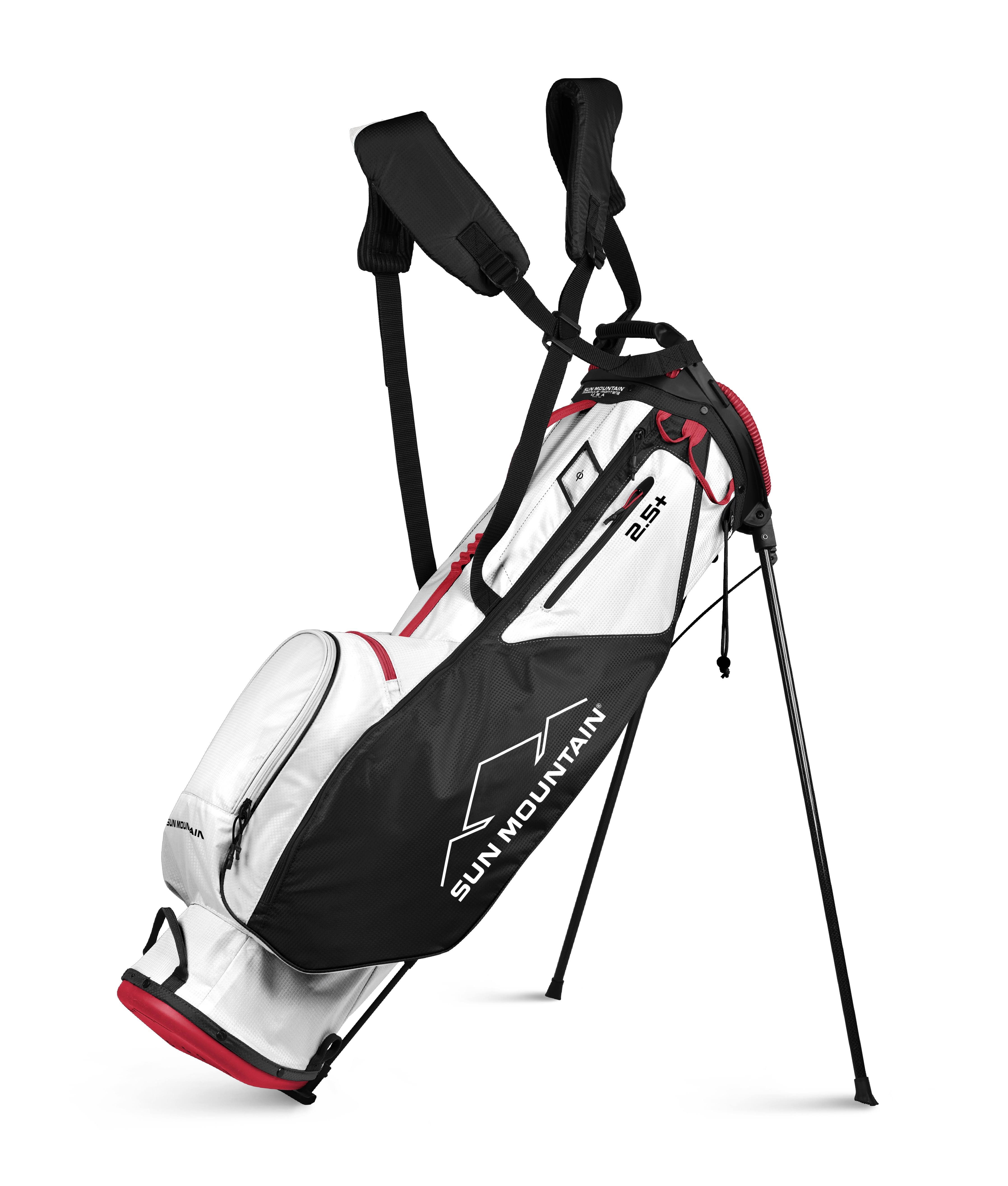 Sun Mountain 2021 2.5+ Stand Bag White/Black/Red