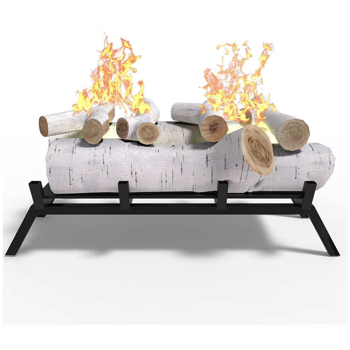 Regal Flame ECK2018BRC 18 in. Birch Convert to Ethanol Fireplace Log Set with Burner Insert from Gel or GAS Logs