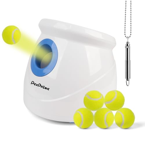 Automatic Ball Launcher for Large Dogs, with 6pcs Tennis Balls(2.5'') Dog Ball Thrower Machine for Pet Indoor/Outdoor Interactive Throwing Game for Large Breed Dog