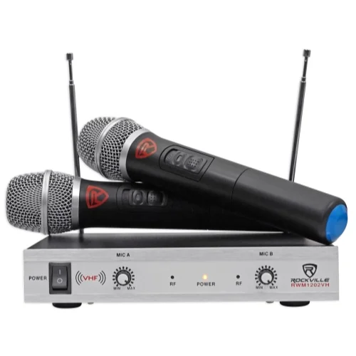 (2) Rockville RPG15 15" 2000w Active PA/DJ Speakers+Mixer+Mic+Stands+Cables+Bag