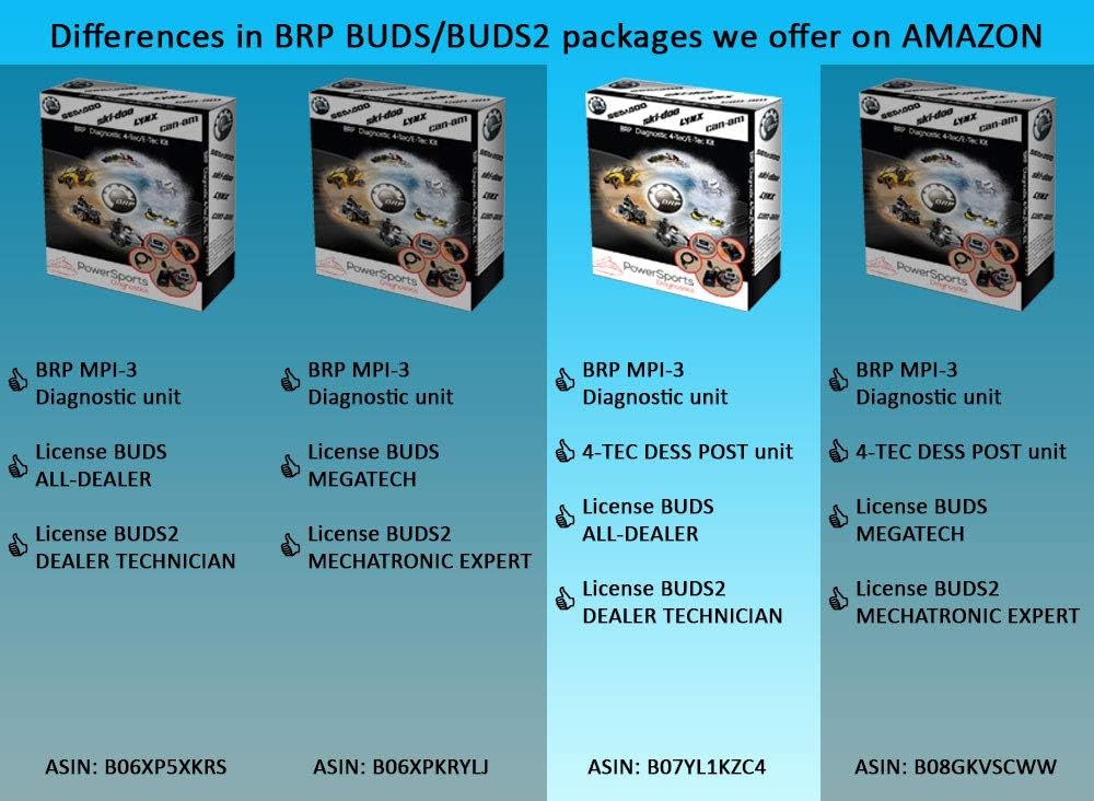 BRP Buds / BUDS2 MPI-3 Diagnostic Scanner All-Dealer/Dealer Technician 4TEC/ETEC+DESSPOST for SEADOO Skidoo CANAM