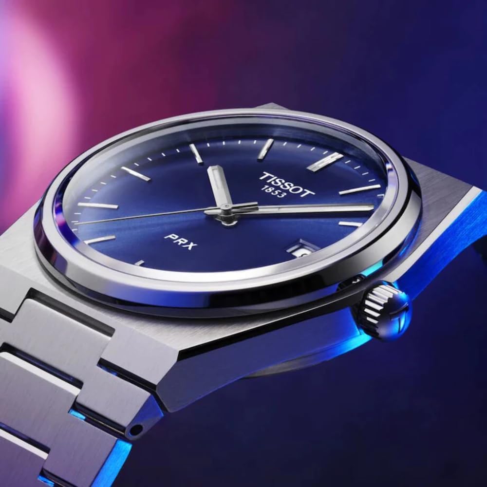 Tissot Men's PRX 316L Stainless Steel Case Dress Watch Grey T1374101104100