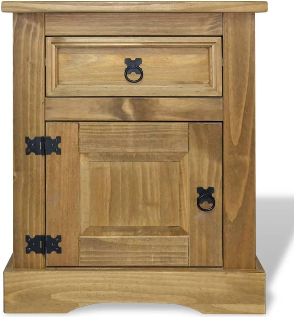 Bedside Cabinet Mexican Pine Corona Range 20.9"x15.4"x26.4",Nightstands-30.25lbs