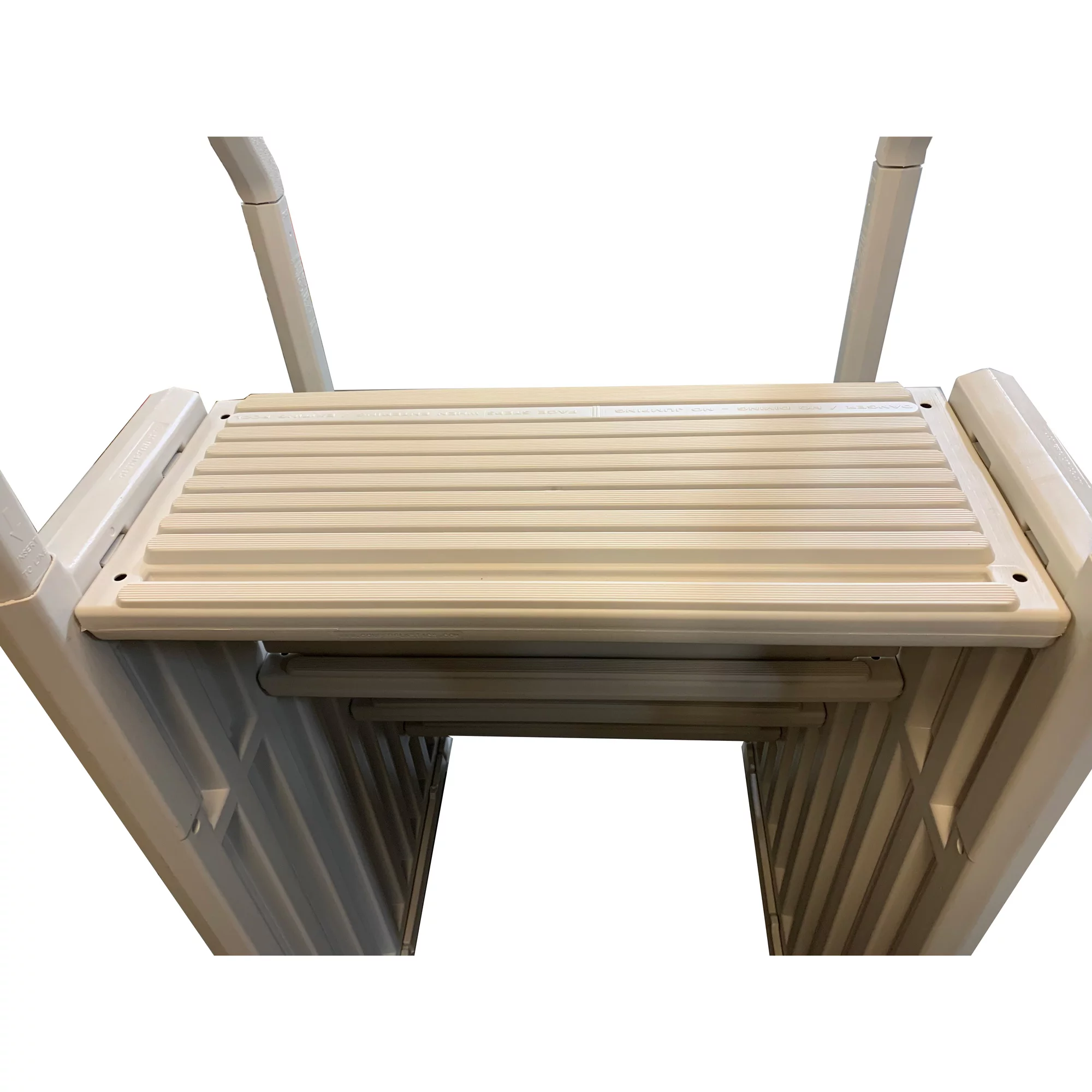 Confer Above Ground Swimming Pool Ladder 4 Stair Step System, Warm Gray