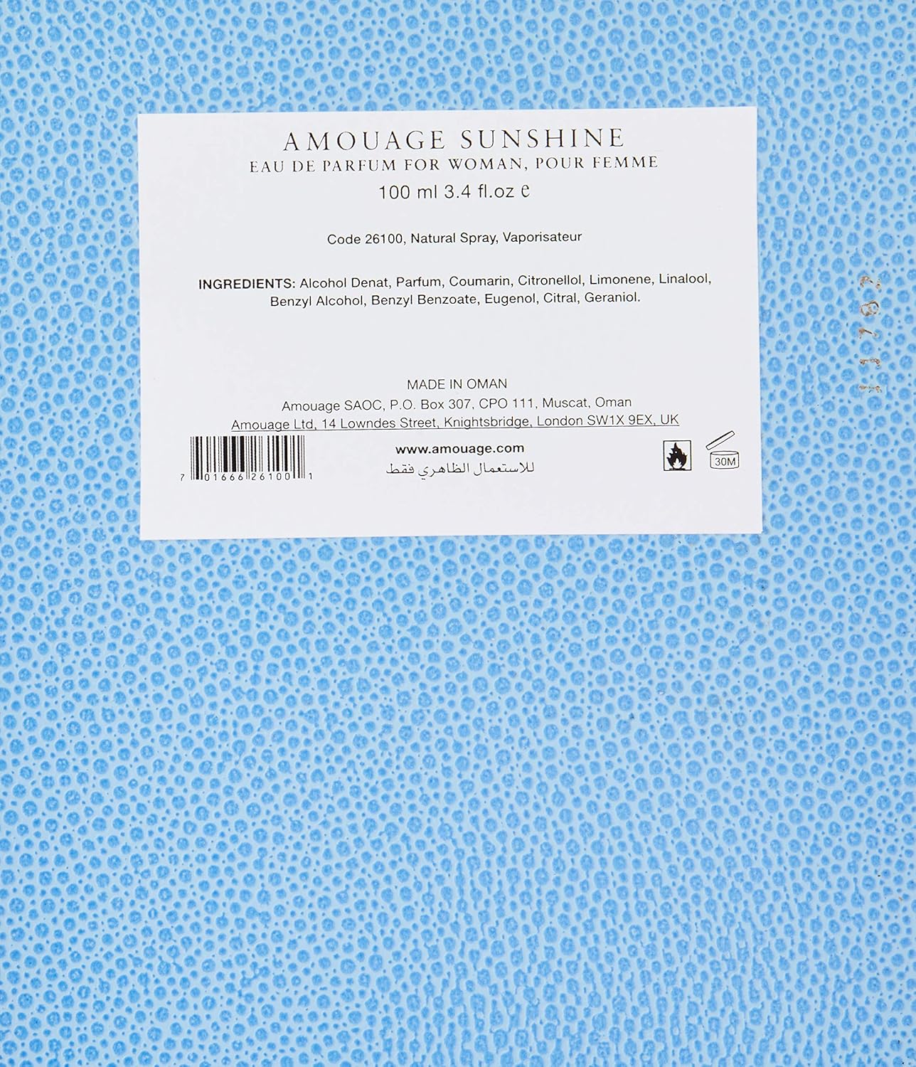 AMOUAGE Sunshine Women's Eau de Parfum Spray, 3.4 Fl Oz