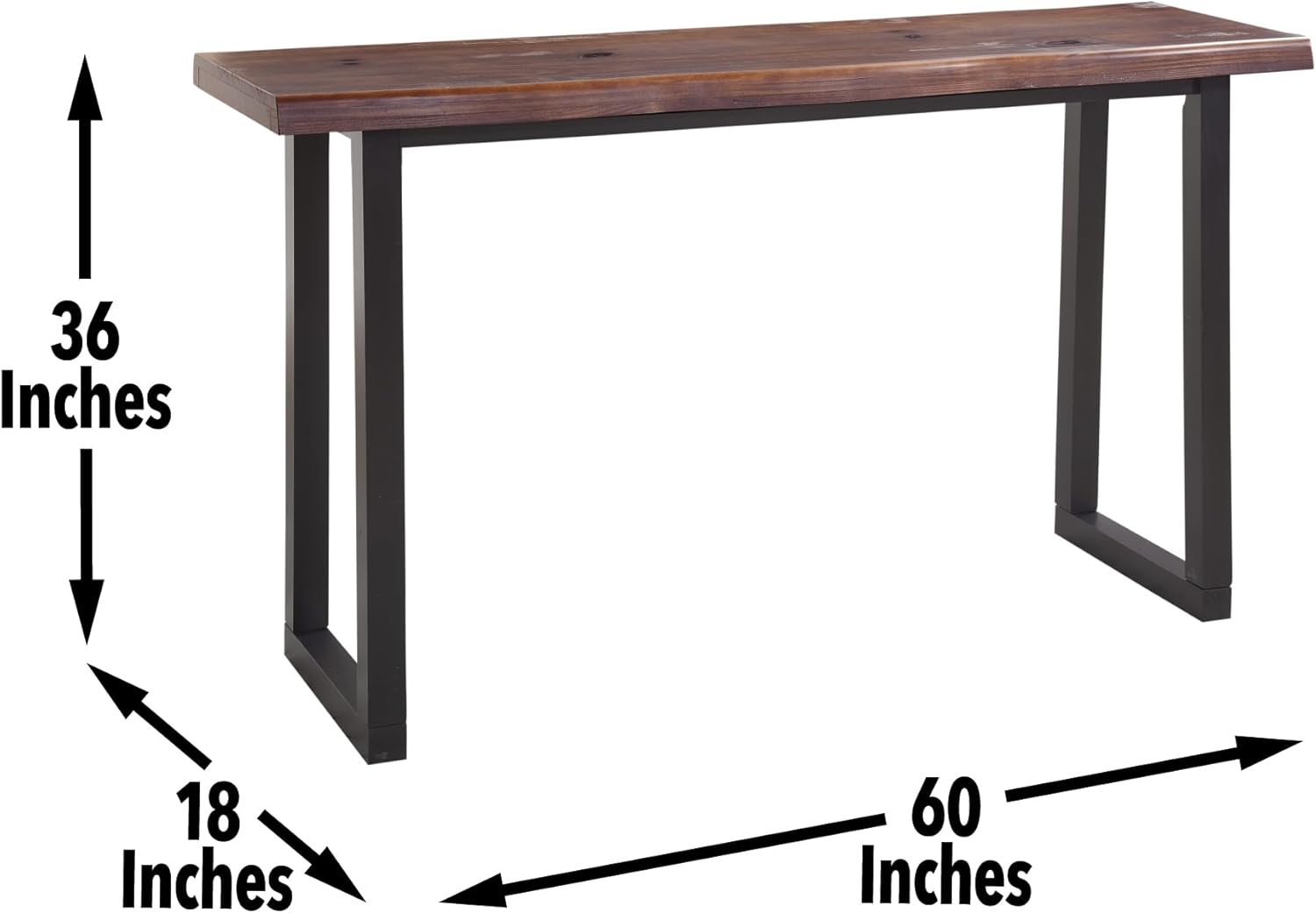 Jennings - Live Edge Bar Table - Brown