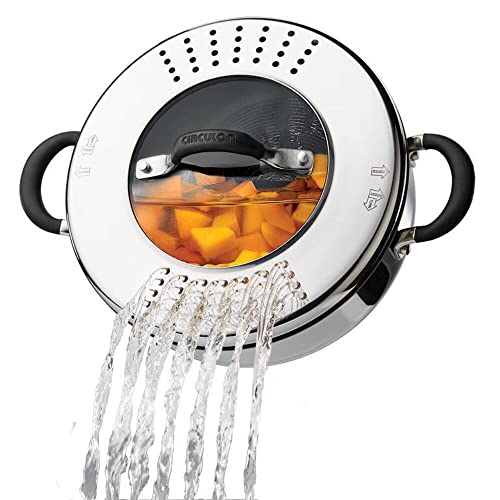 Circulon Momentum Stainless Steel Nonstick Cookware Set with Glass Lids, 11-Piece Pot and Pan Set, Stainless Steel