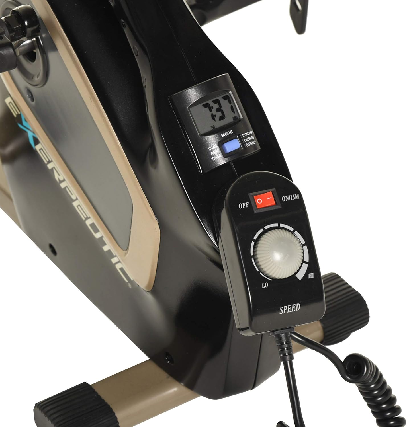 Exerpeutic 2000M Motorized Electric Legs and Arms Pedal Exerciser Mini Exercise Bike, Black