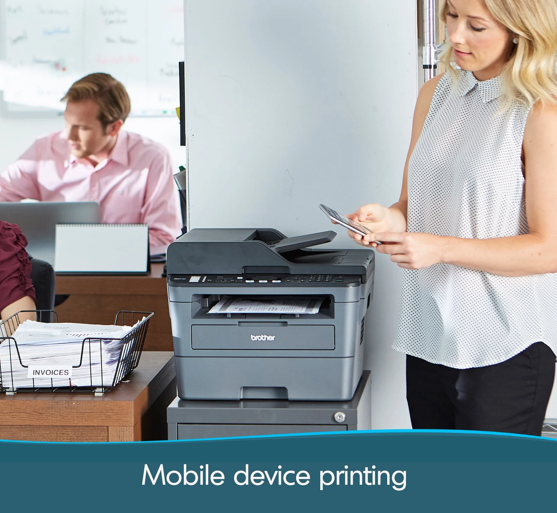 Brother MFC-L2710DW Monochrome Laser All-in-One Printer, Duplex Printing, Wireless Connectivity