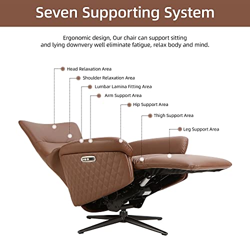 Power Recliner Chair, Zero Gravity Recliner, Reclining for Adults with 2 Motors, Single Recliner with Powered Headrest Footrest USB Charging Press Control, Grey