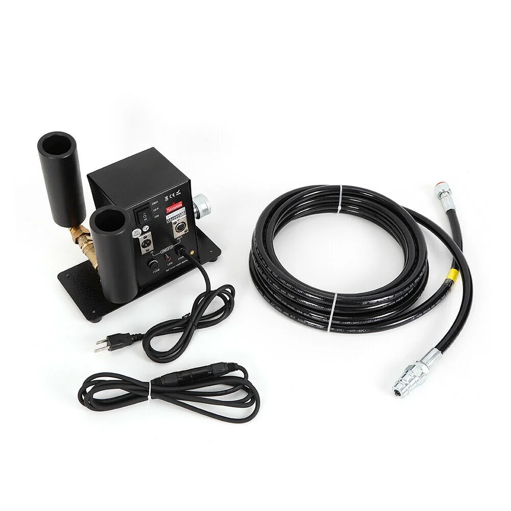 110V 200W DMX LED CO2 Jet Cannon Machine Club Stage Magic Effects Double Tube with 6M Hose