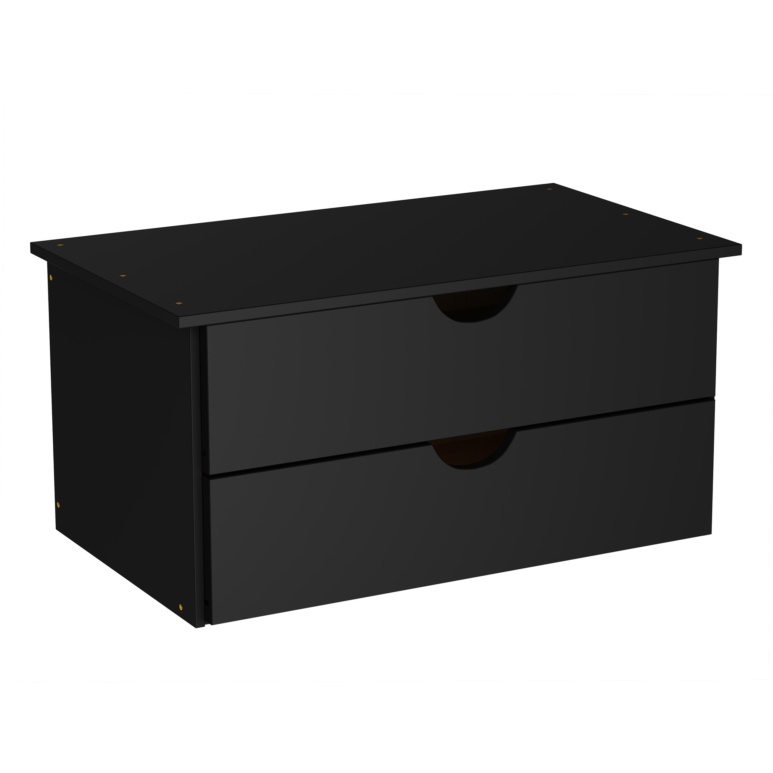 Palace Imports, Inc. 100% Solid Wood 2-Drawer Internal Chest for Cosmo 4-Door Wardrobe Grey