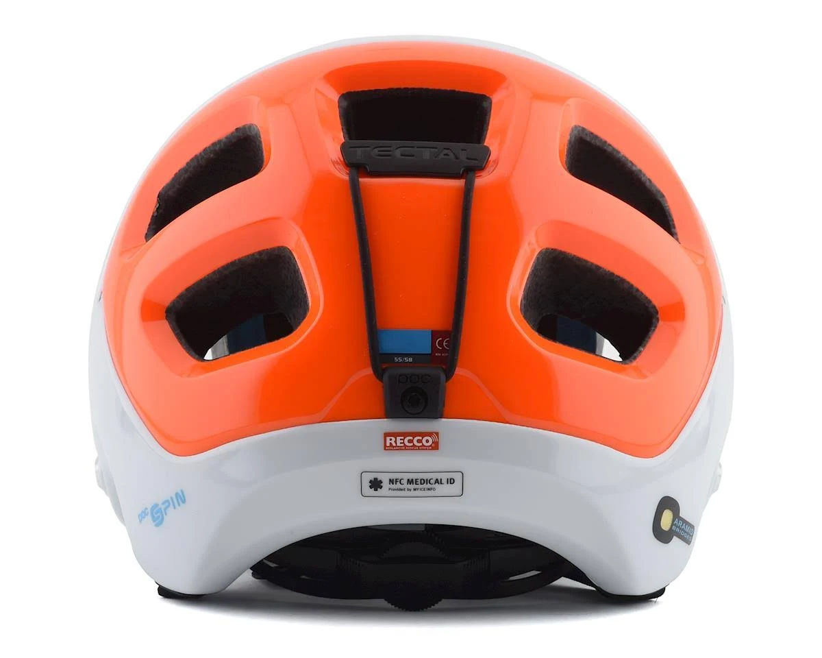 POC Tectal Race Spin NFC Helmet - White Orange