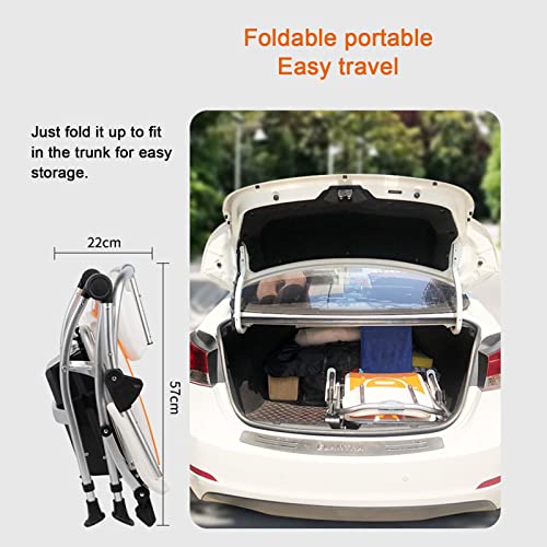 Bedside Commode with Adjustable Height,Commode Wheelchair One Button Folding Commode Chair Toilet Multifunction Shower Chair Use as Mobile Toilet Travel Easy to Fold for Disabled Elderly B