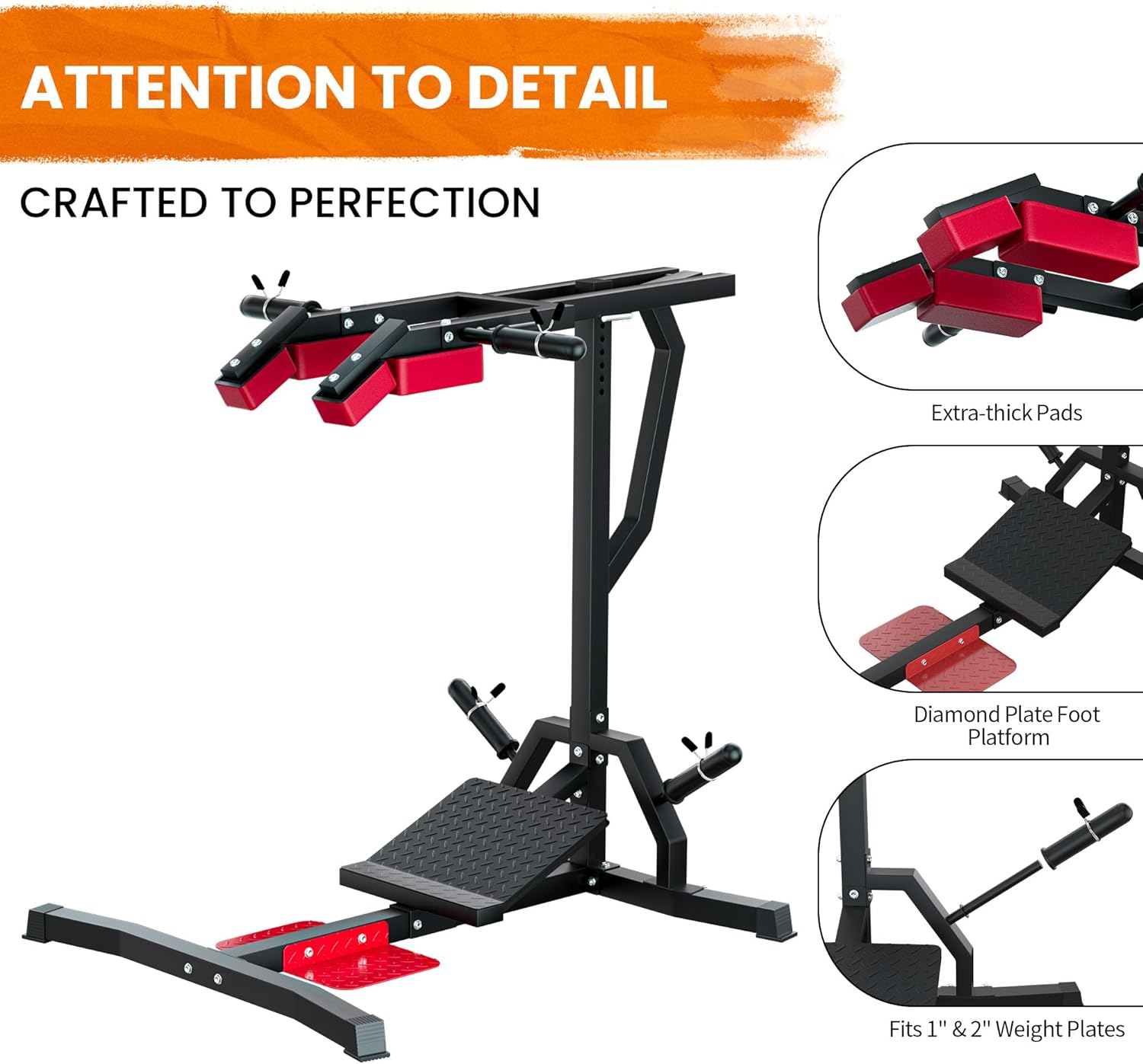 VIVITORY Leverage Squat Calf Raise Machine, Lower Body Training, Hack Squat Machine and Leg Press Machine, Weight Training Home Workout Equipment