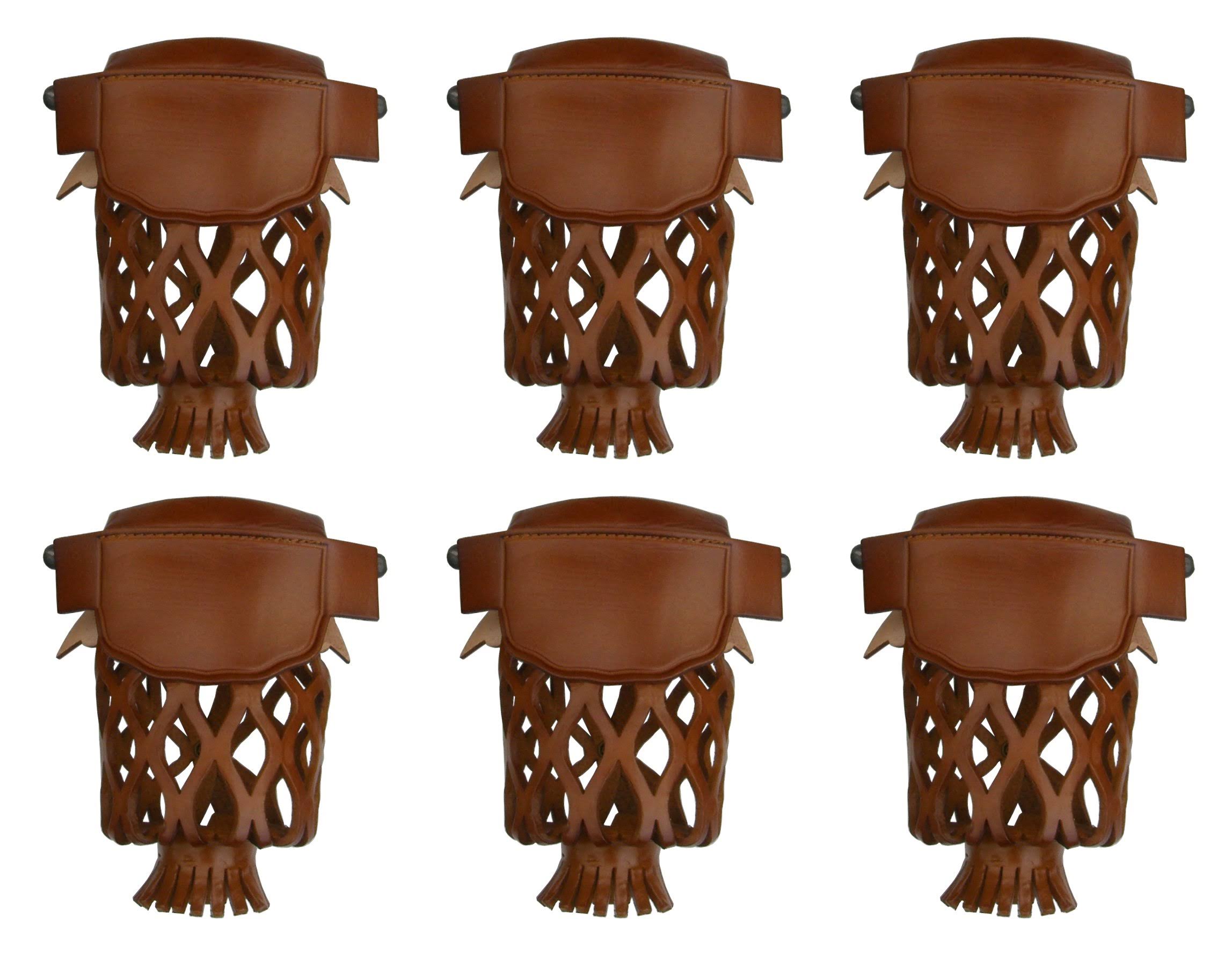 Iszy Billiards Pool Table Billiard Pockets-Set of 6 (Caramel)
