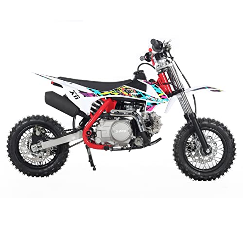 X-PRO X11 110cc Dirt Bike Gas Dirt Bike Pit Bikes Dirt Pitbike with Automatic Transmission, Electric Start,10"/10" Tires!(Black)
