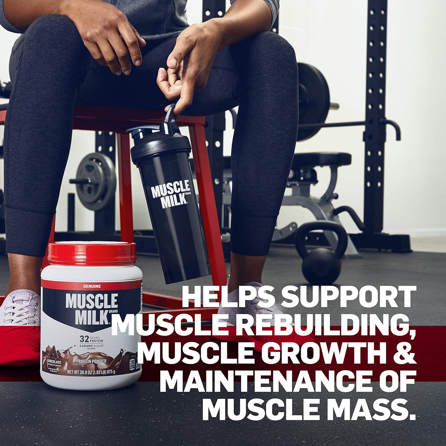 Muscle Milk Genuine Protein Powder, Vanilla Creme, 32g Protein, Amazon Exclusive, 4.94 Pound, 32 Servings Pack of 2