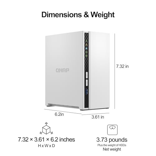 QNAP 4 Bay NAS with 12TB Storage Capacity, Preconfigured RAID 5 Seagate IronWolf Drives Bundle, 2.5GbE Ports (TS-433-4G-44ST-US)