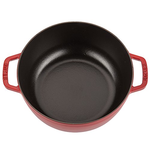 Staub Cast Iron Dutch Oven, 3.75Qt, serves 3-4, Made in France, Black