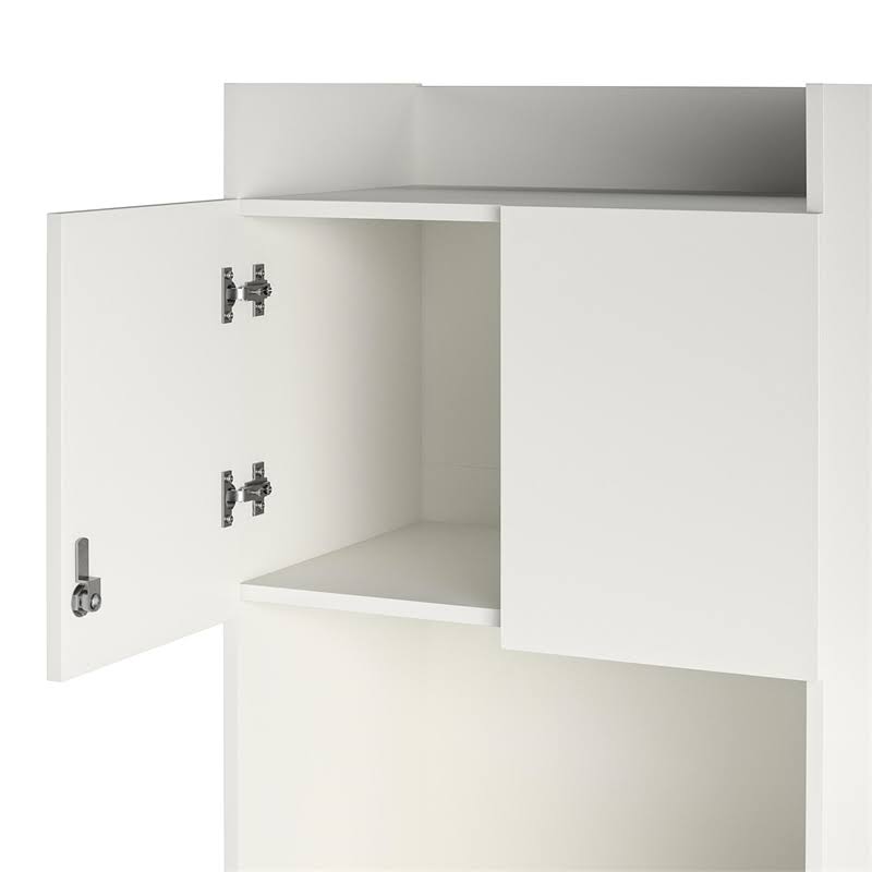 Ameriwood Home Clarkson Mini Refrigerator Storage Cabinet, White