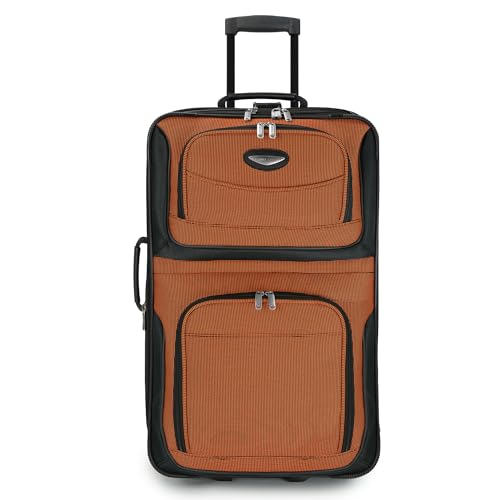 Travel Select Amsterdam 4-Piece Softside Expandable Luggage Set, Lightweight 2-Wheel Upright Suitcases, Travel Tote, Packing Cubes, Gray