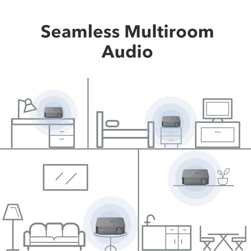 WiiM Amp: Multiroom Streaming Amplifier | Compatible with AirPlay, Google Cast, Alexa | HDMI, Voice Control | Stream from Spotify, Amazon Music, Tidal & More | Space Gray