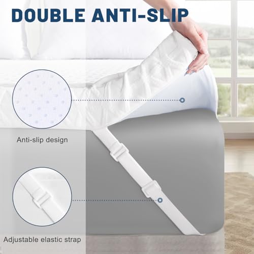 3 Inch Gel Memory Foam Mattress Topper Queen Size, Cooling Bed Topper for Comfort Body Support & Pressure Relief with Removable Breathable Soft Cover, CertiPUR-US Certified