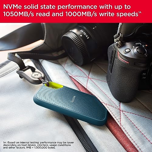 SanDisk Extreme Portable SSD - Up to 1050MB/s - USB-C, USB 3.2 Gen 2 - External Solid State Drive