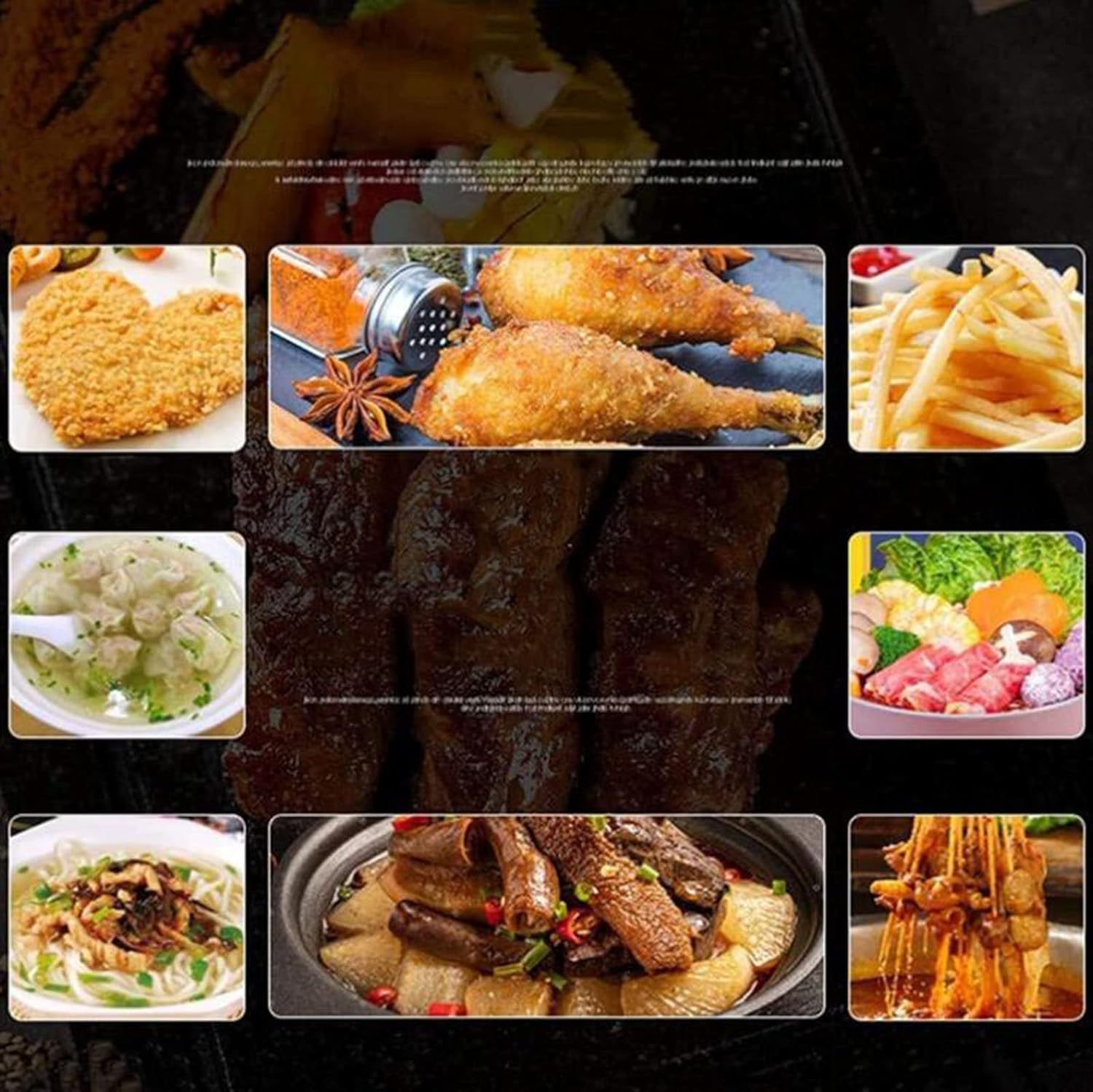Deep Fryer,French Fries Machine,Electric Deep Fryer,Stainless Steel Fryer with Heating Element,3 Basket,Adjustable Temperature
